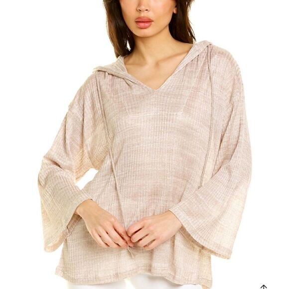 SOMETHING NAVY Paz Linen-Blend Hoodie - Picture 1 of 5